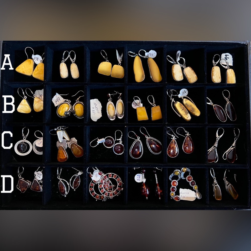 Assorted gemstone earrings
